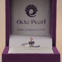 Monster Randall Boggs Inspired Ring – Amethyst & Black Onyx CZ Round Stone Statement Ring