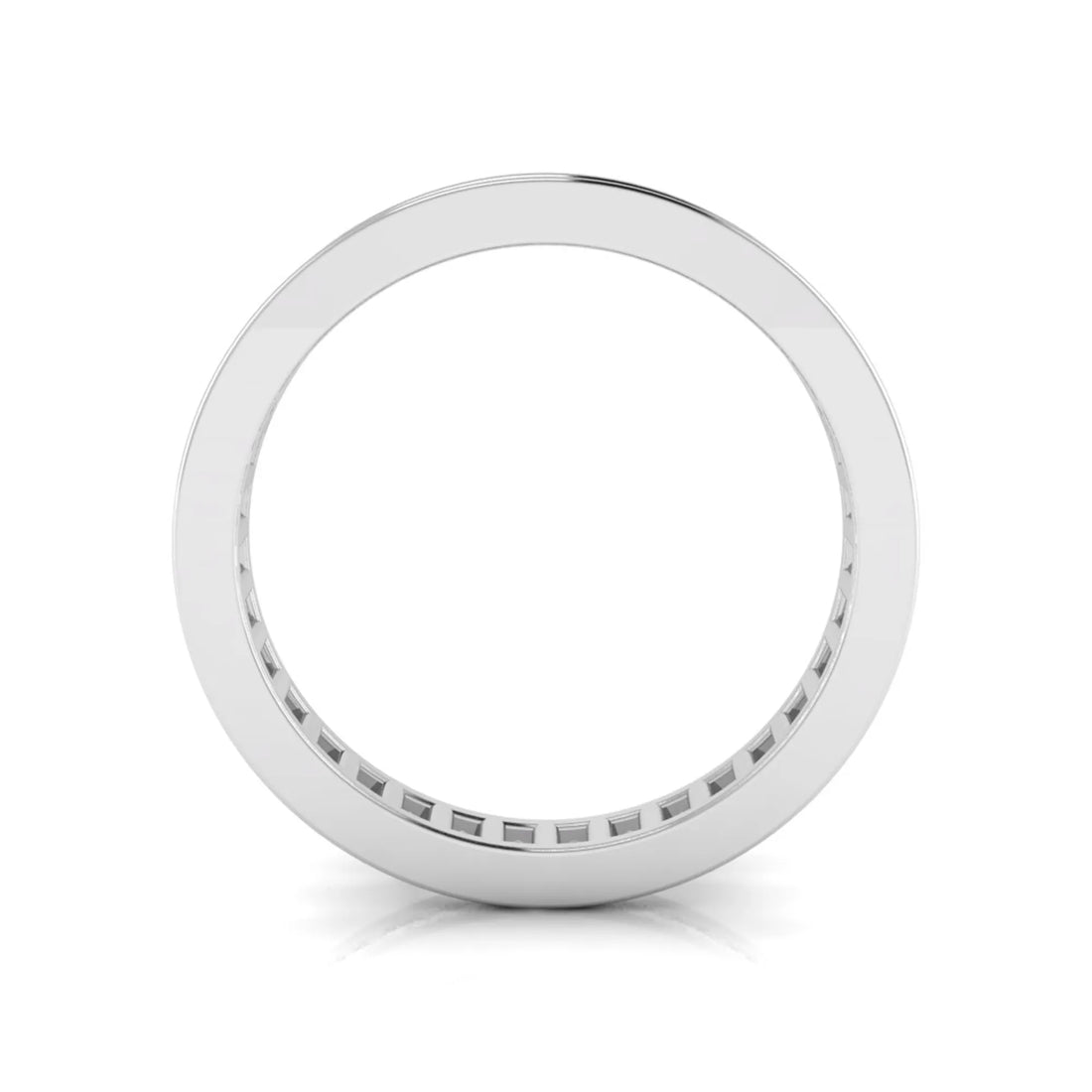 OctaPearl Princess Channel Set Lab Grown Diamond Full Eternity Wedding Band