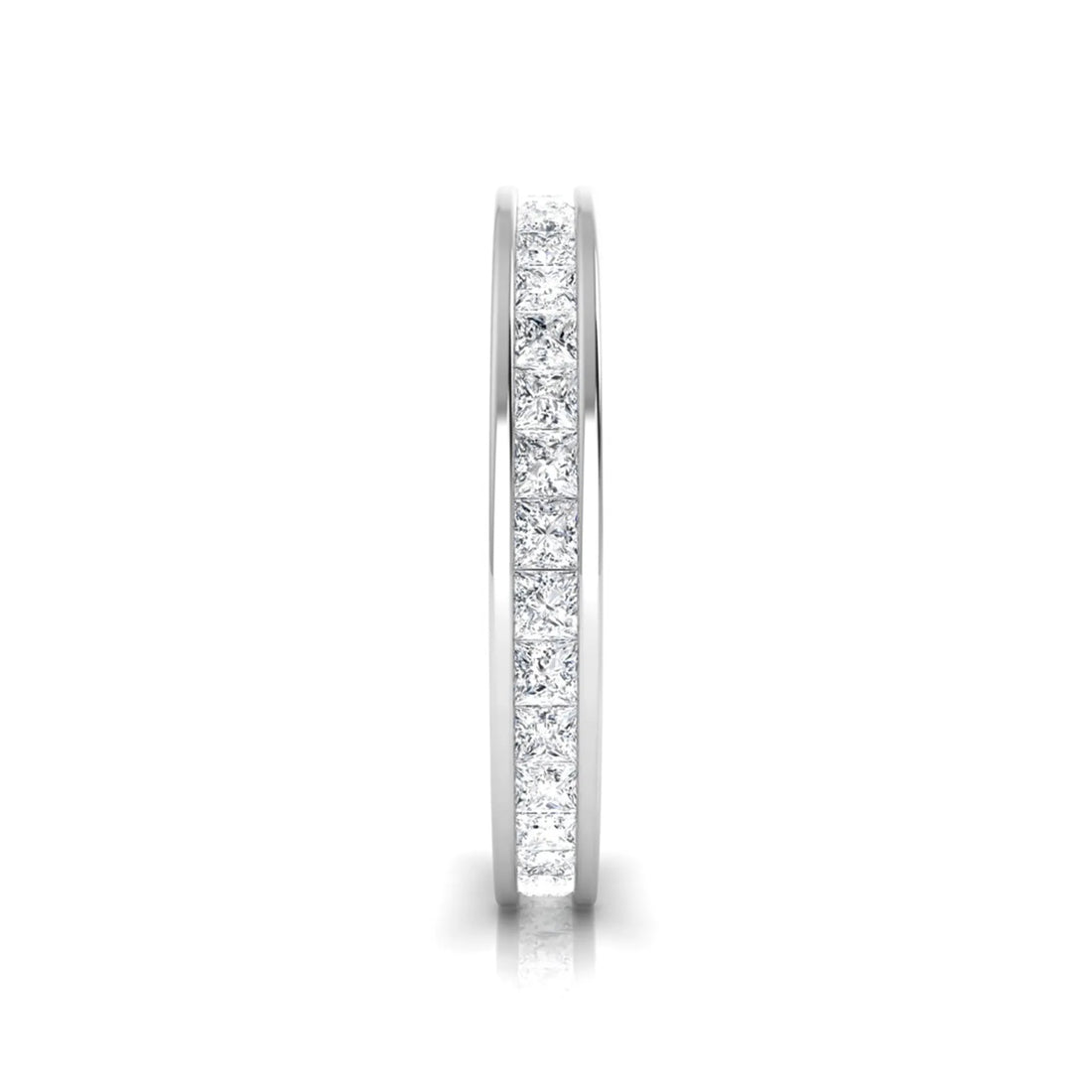 OctaPearl Princess Channel Set Lab Grown Diamond Full Eternity Wedding Band