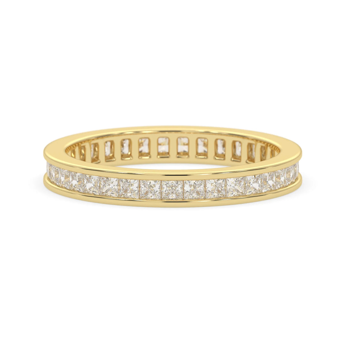 OctaPearl Princess Channel Set Lab Grown Diamond Full Eternity Wedding Band
