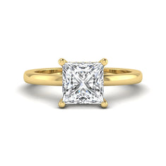 OctaPearl 2.5 ct Princess Cut Hidden Halo Lab Grown Diamond Solitaire Engagement Ring