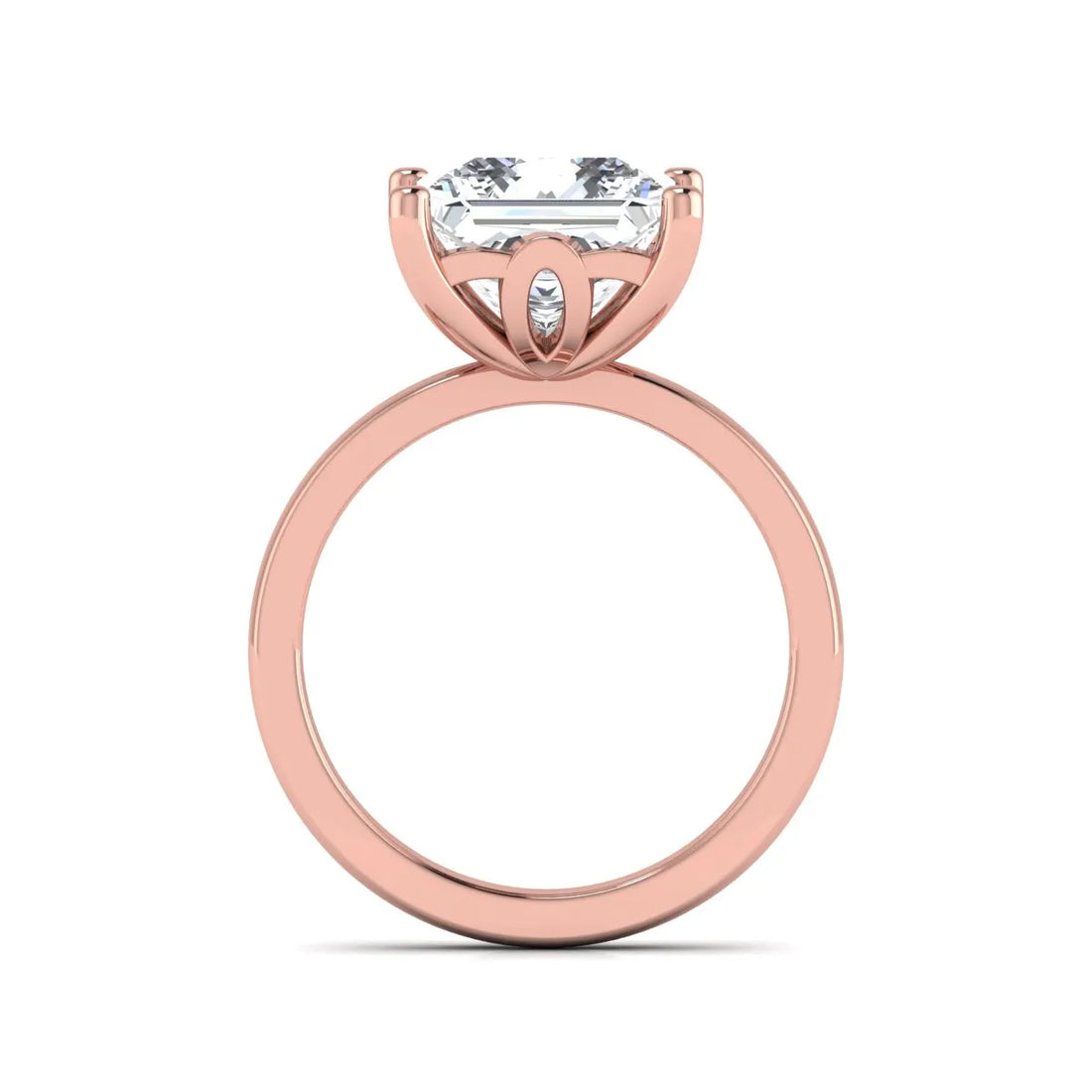 OctaPearl 3 ct Princess Cut Lab Grown Diamond Solitaire Engagement Ring