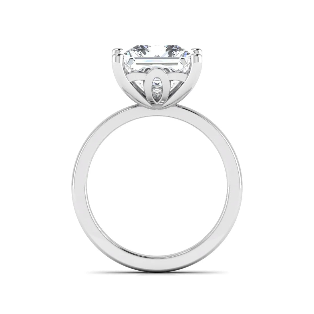 OctaPearl 3 ct Princess Cut Lab Grown Diamond Solitaire Engagement Ring