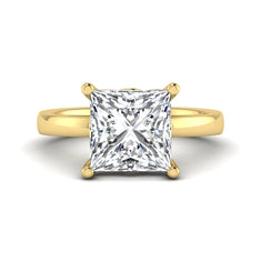 OctaPearl 3 ct Princess Cut Lab Grown Diamond Solitaire Engagement Ring