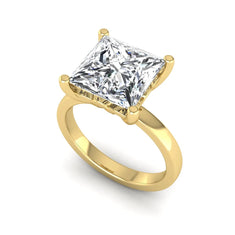 OctaPearl 3 ct Princess Cut Lab Grown Diamond Solitaire Engagement Ring - alternate view