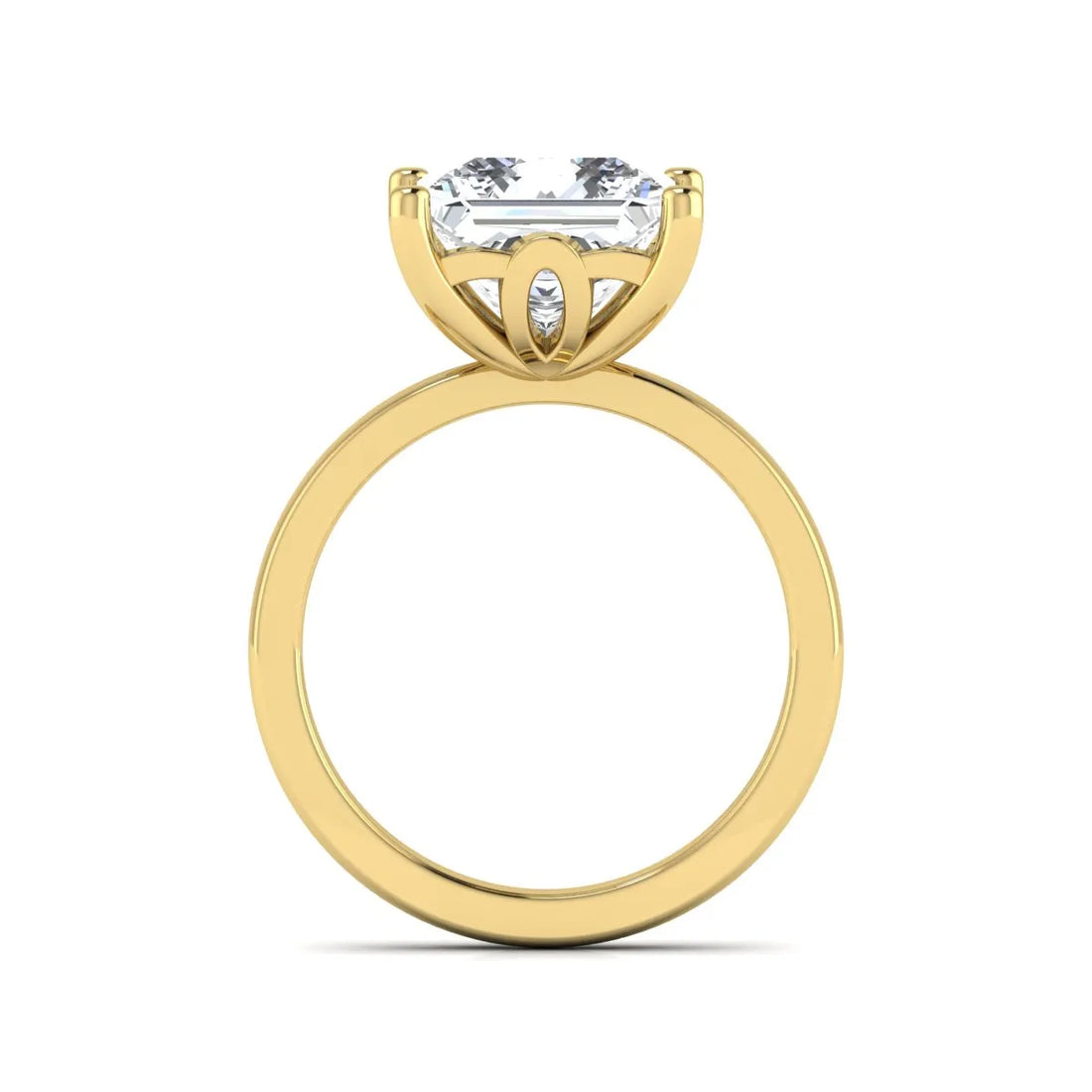 OctaPearl 3 ct Princess Cut Lab Grown Diamond Solitaire Engagement Ring