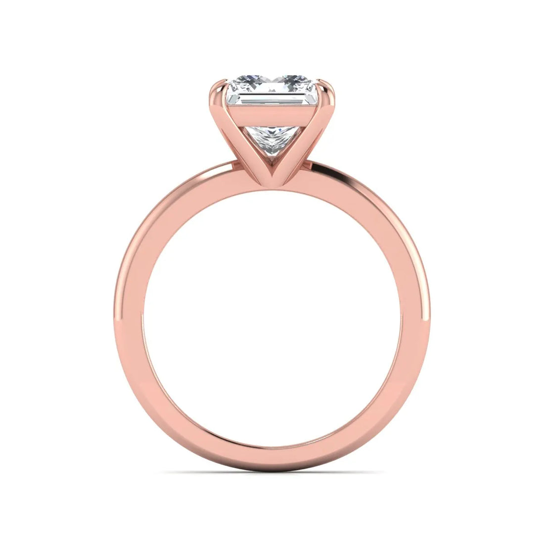 OctaPearl 2.5 ct Princess Cut Lab Grown Diamond Solitaire Engagement Ring