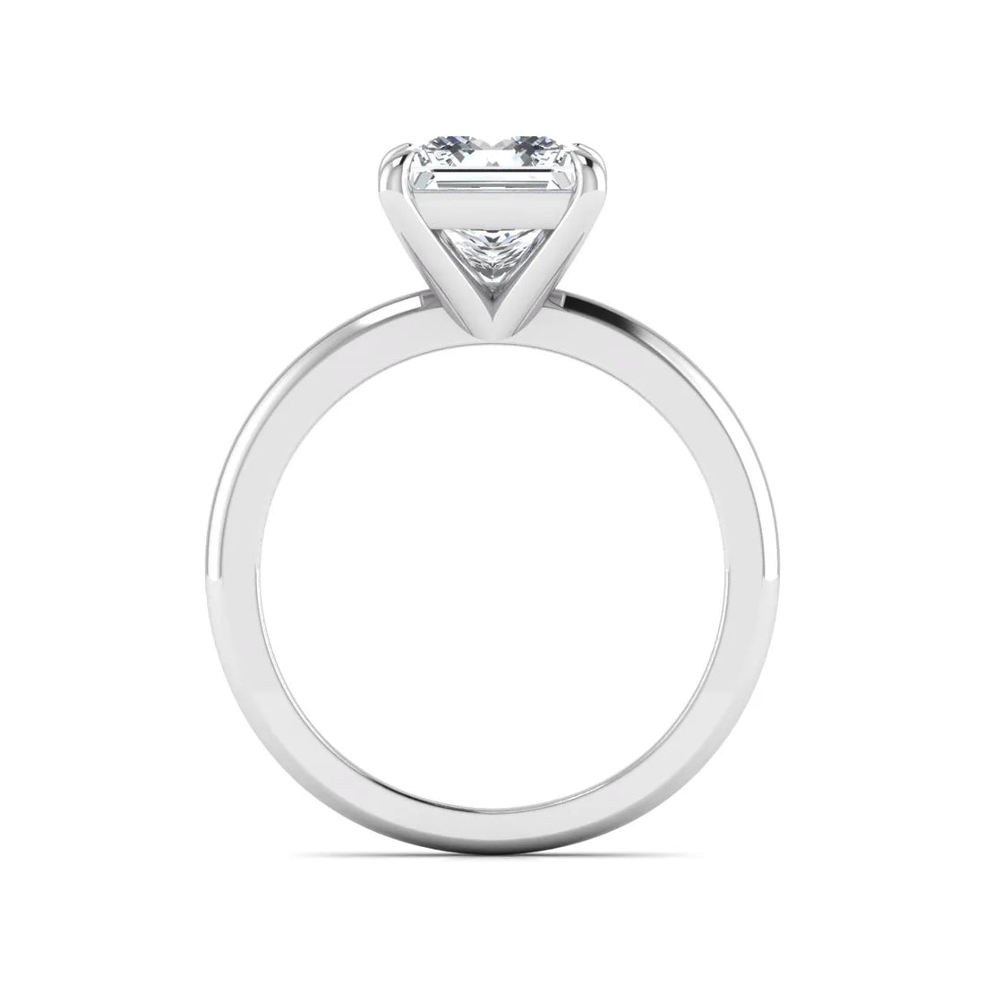 OctaPearl 2.5 ct Princess Cut Lab Grown Diamond Solitaire Engagement Ring