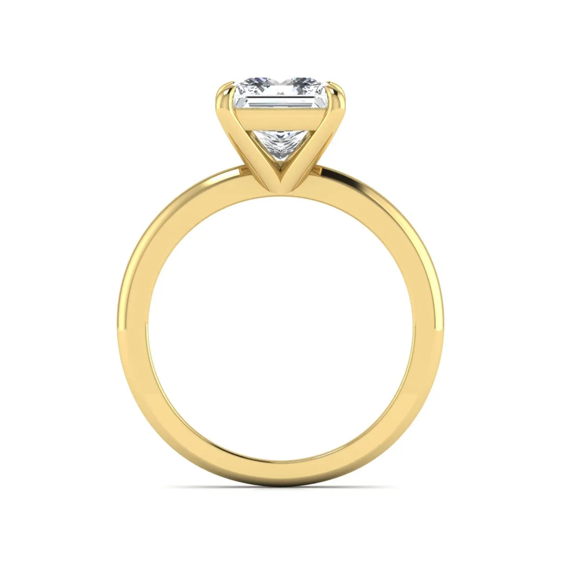 OctaPearl 2.5 ct Princess Cut Lab Grown Diamond Solitaire Engagement Ring