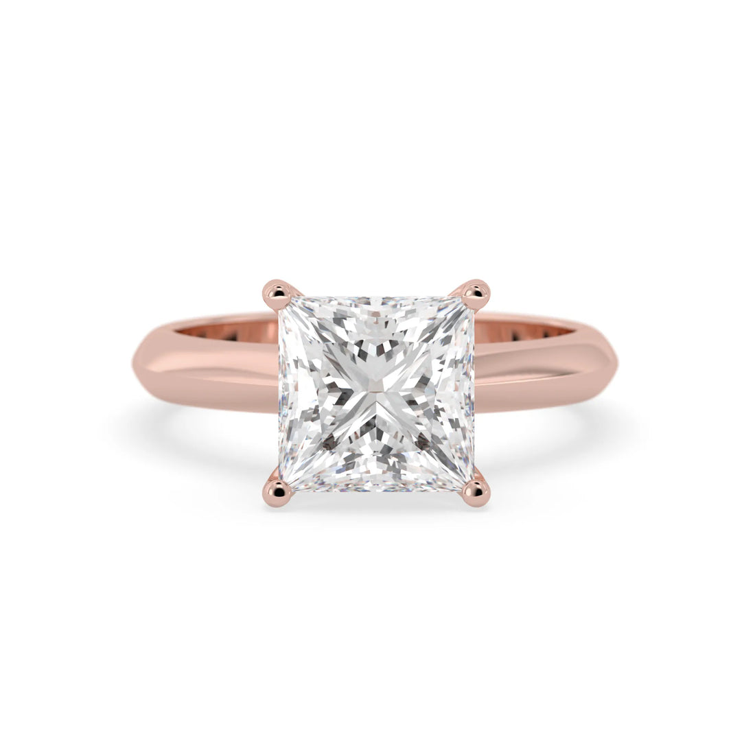 OctaPearl 3.5 ct Princess Cut Lab Grown Diamond Solitaire Engagement Ring