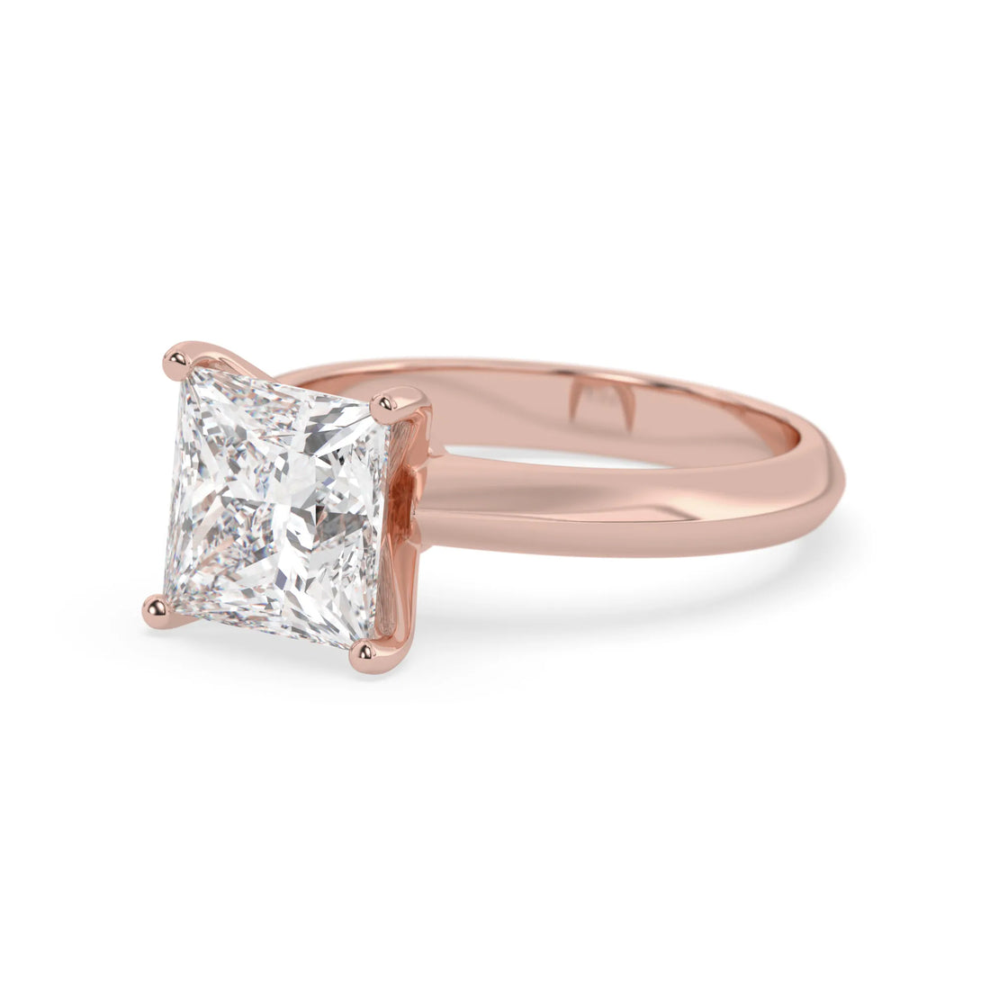 OctaPearl 3.5 ct Princess Cut Lab Grown Diamond Solitaire Engagement Ring