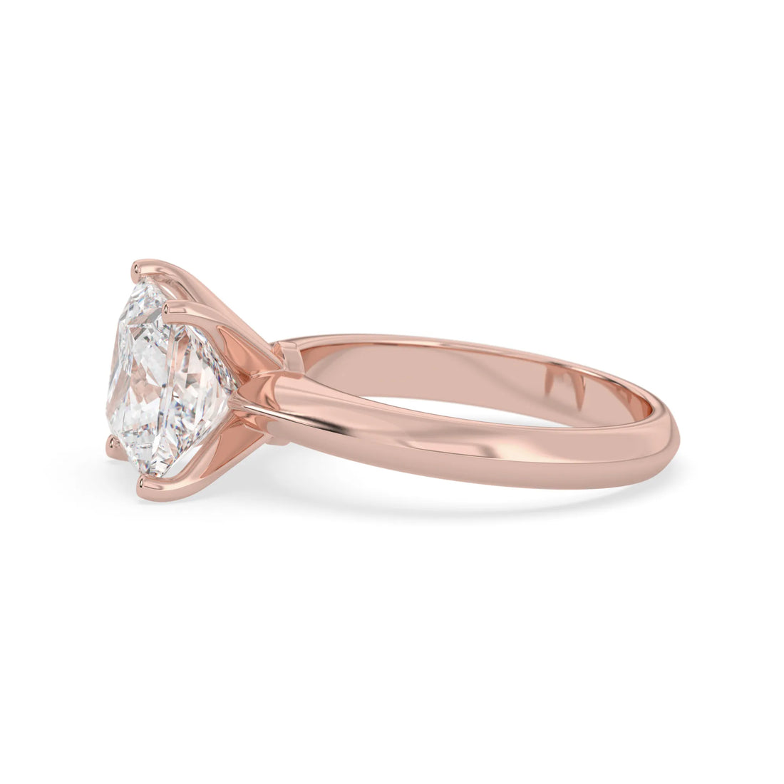 OctaPearl 3.5 ct Princess Cut Lab Grown Diamond Solitaire Engagement Ring