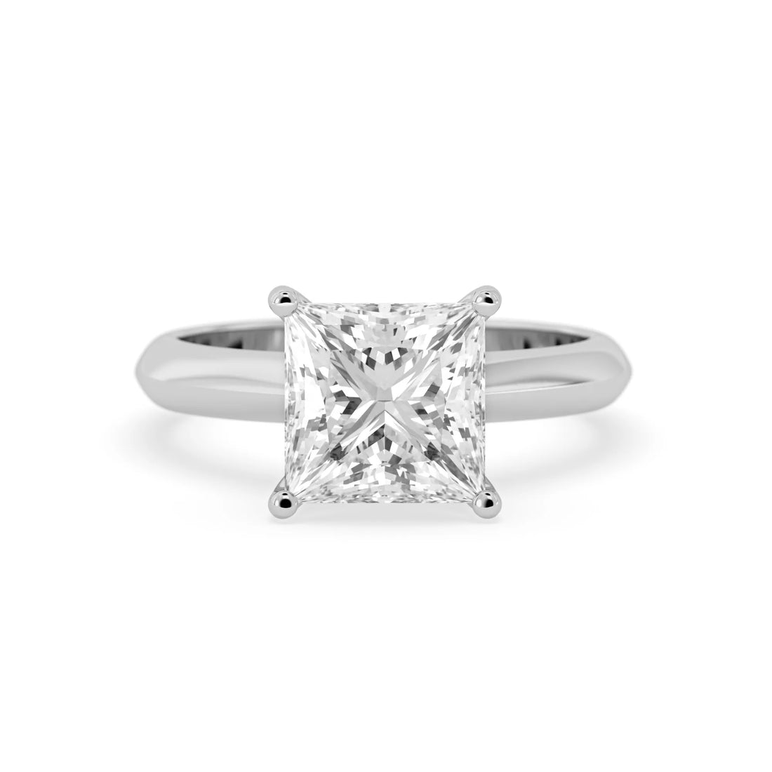 OctaPearl 3.5 ct Princess Cut Lab Grown Diamond Solitaire Engagement Ring