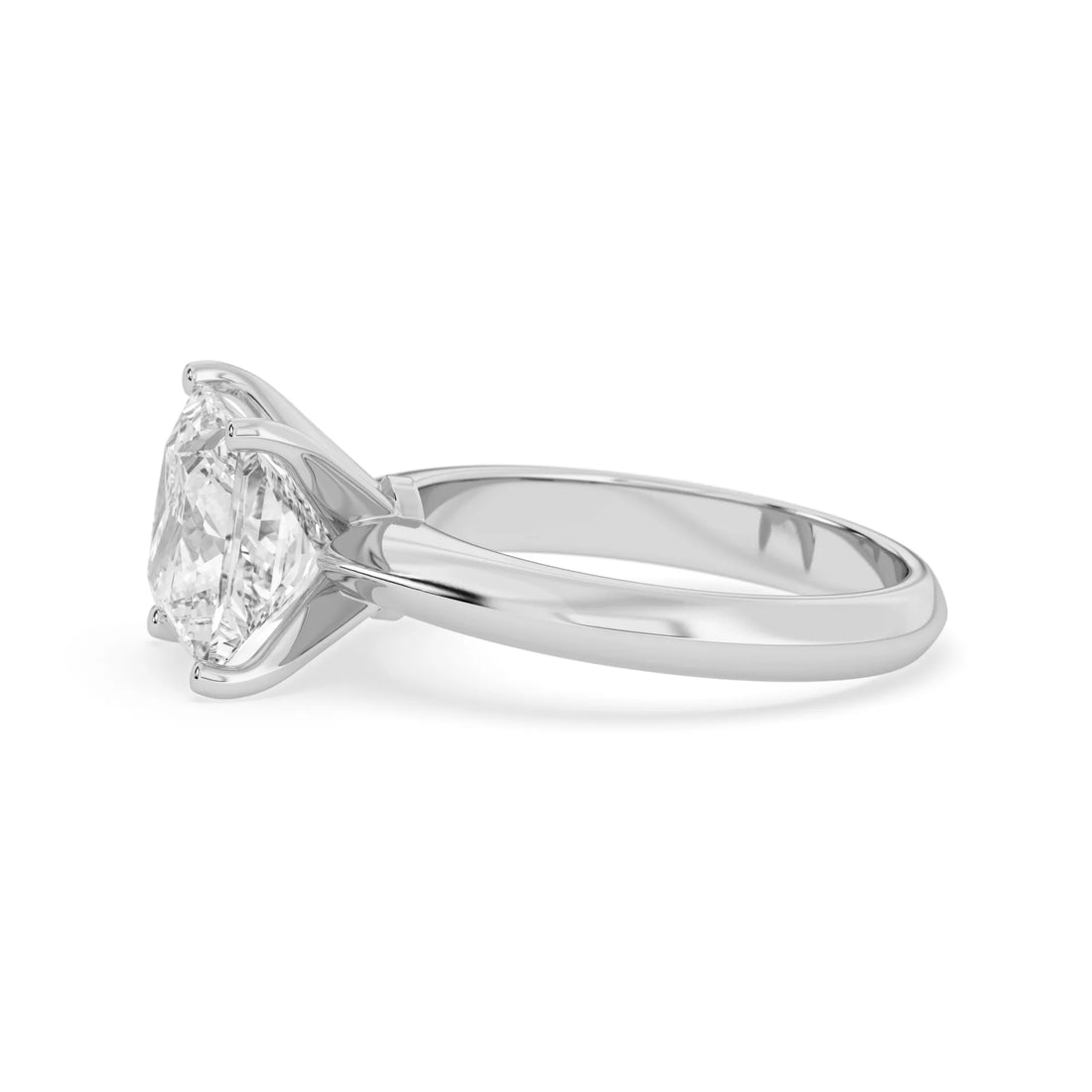 OctaPearl 3.5 ct Princess Cut Lab Grown Diamond Solitaire Engagement Ring