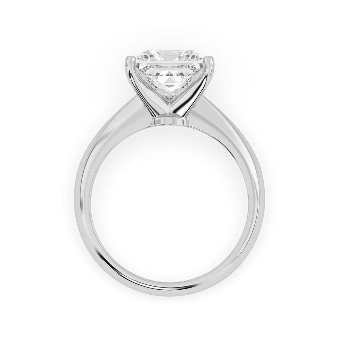 OctaPearl 3.5 ct Princess Cut Lab Grown Diamond Solitaire Engagement Ring