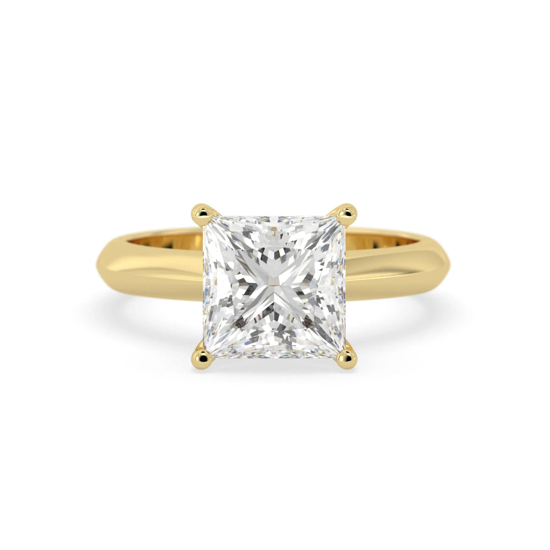 OctaPearl 3.5 ct Princess Cut Lab Grown Diamond Solitaire Engagement Ring