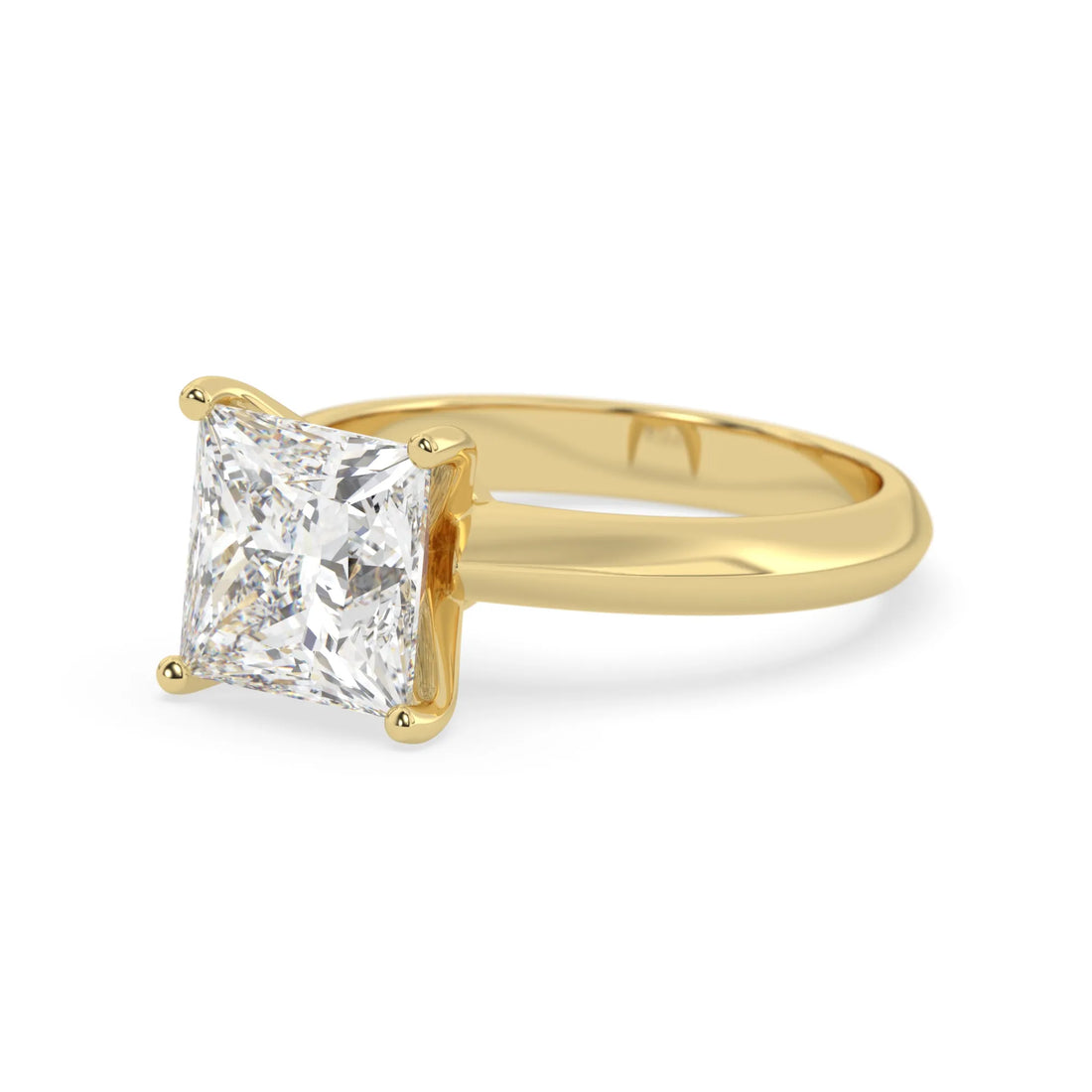 OctaPearl 3.5 ct Princess Cut Lab Grown Diamond Solitaire Engagement Ring