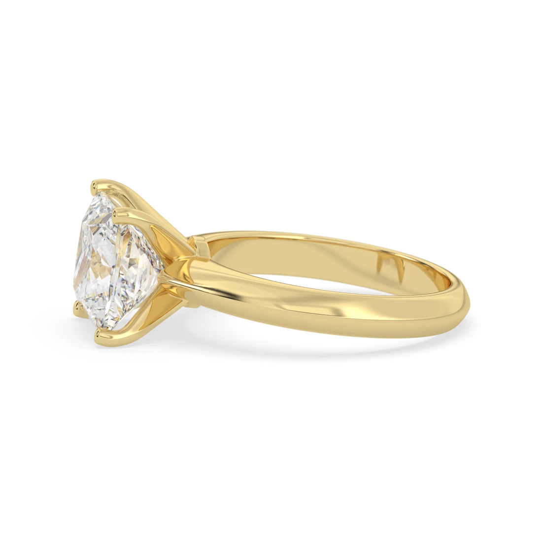 OctaPearl 3.5 ct Princess Cut Lab Grown Diamond Solitaire Engagement Ring