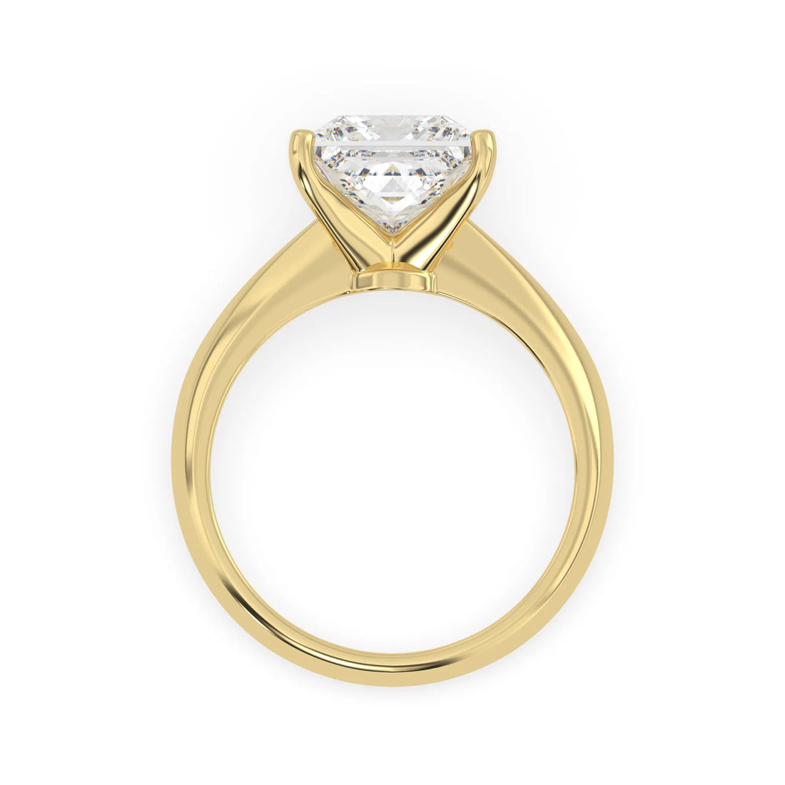 OctaPearl 3.5 ct Princess Cut Lab Grown Diamond Solitaire Engagement Ring