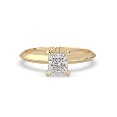 OctaPearl Princess Cut Solitaire Engagement Ring
