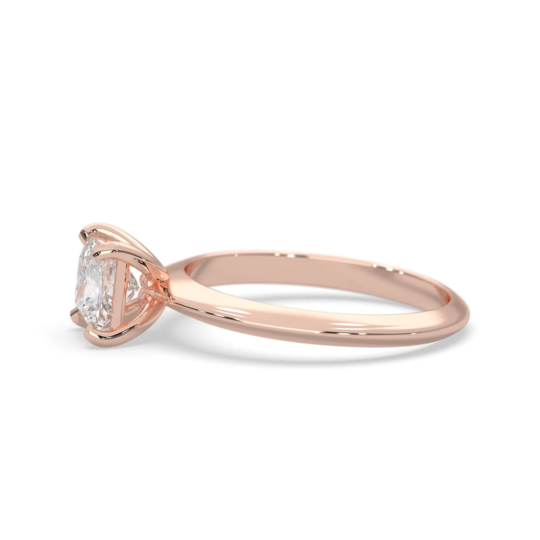 OctaPearl Princess Cut Solitaire Engagement Ring - Rose Gold