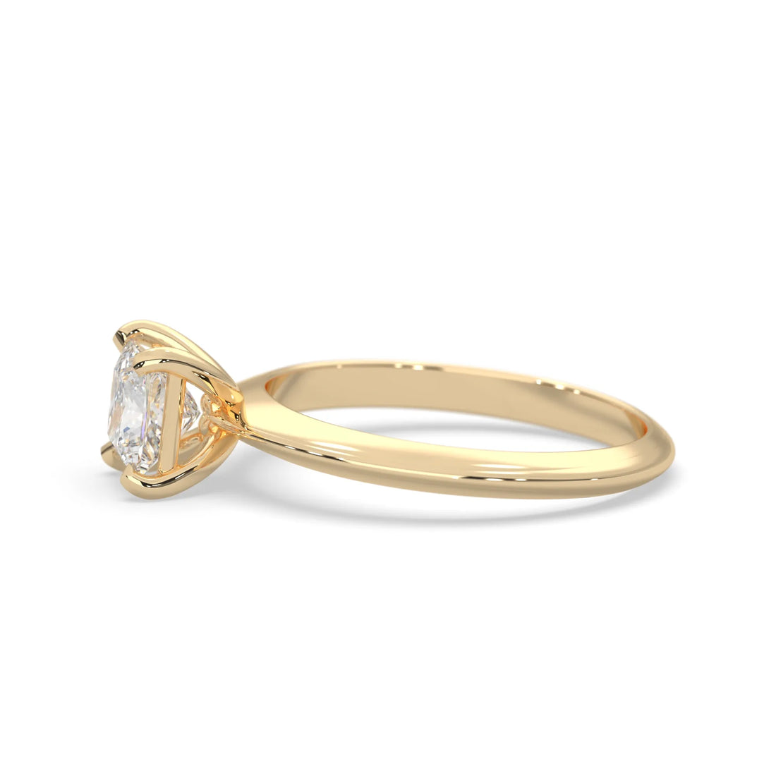 OctaPearl Princess Cut Solitaire Engagement Ring - Yellow Gold