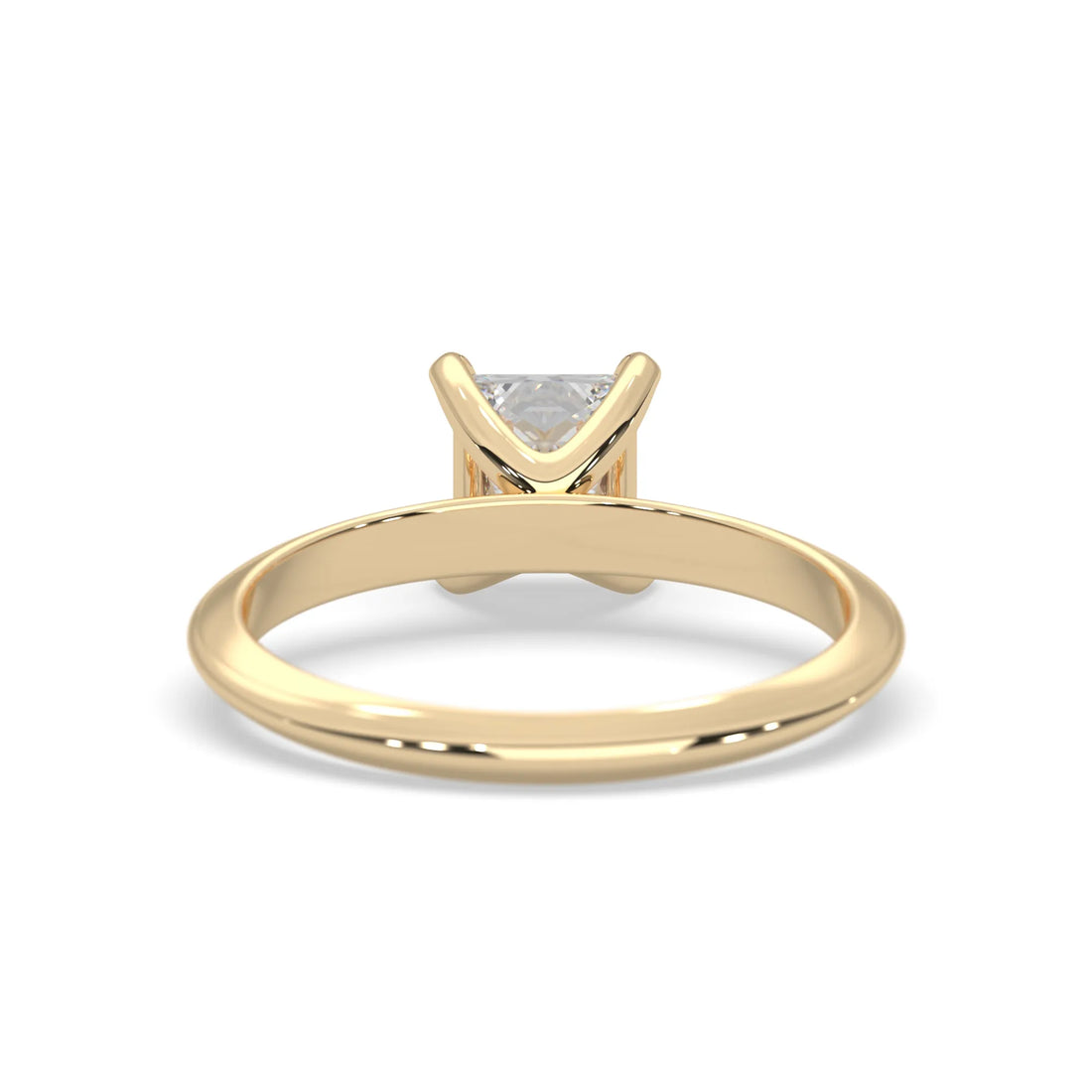 OctaPearl Princess Cut Solitaire Engagement Ring - Yellow Gold