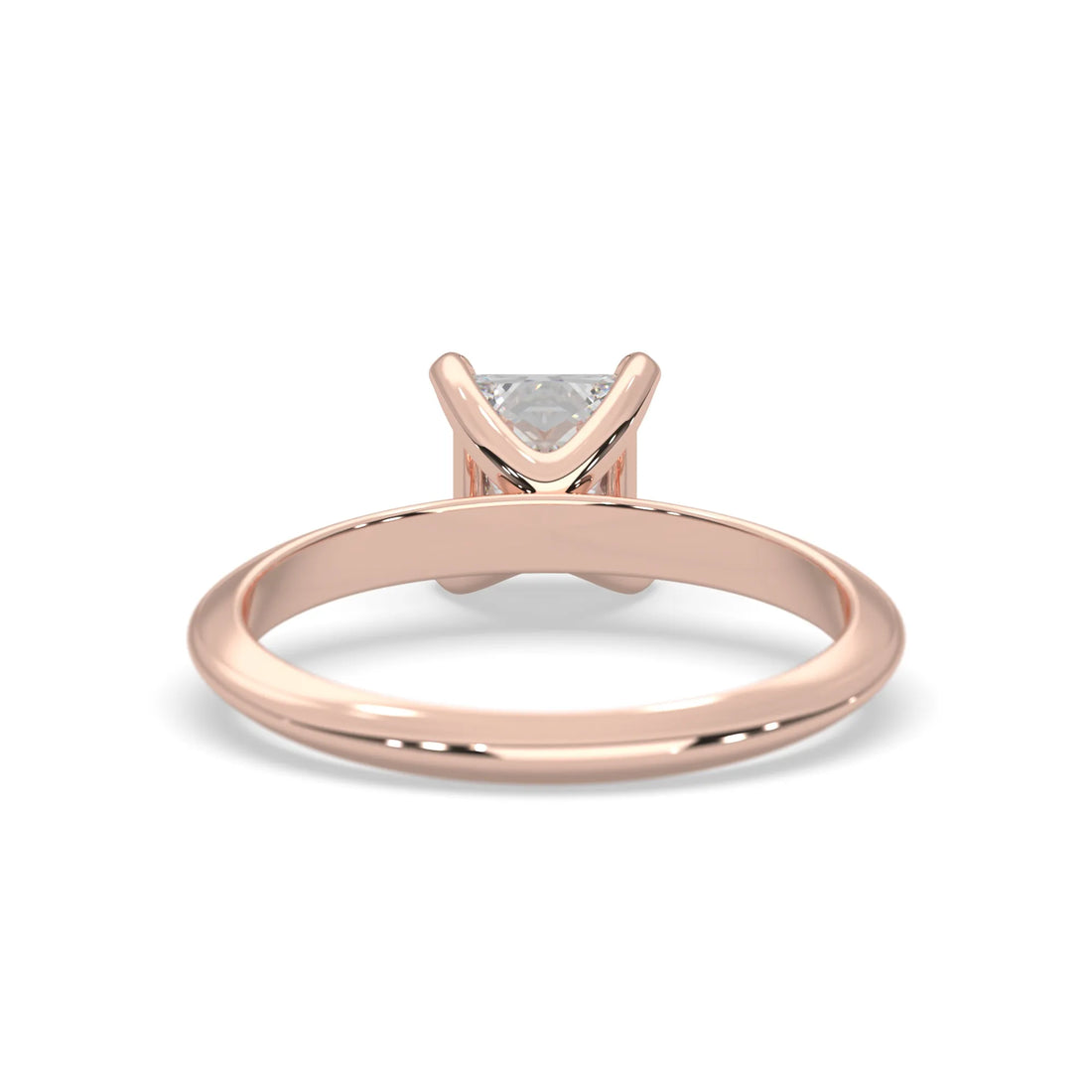 OctaPearl Princess Cut Solitaire Engagement Ring - Rose Gold