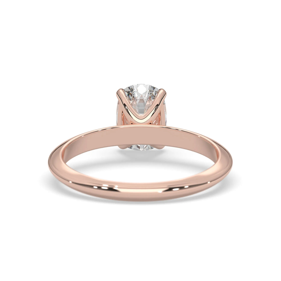 OctaPearl Cushion Cut Solitaire Engagement Ring