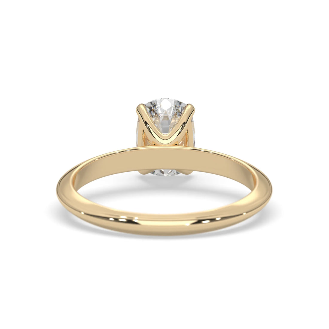 OctaPearl Cushion Cut Solitaire Engagement Ring