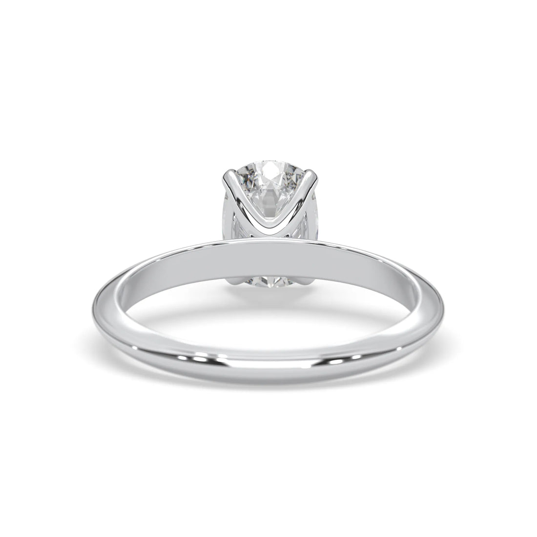 OctaPearl Cushion Cut Solitaire Engagement Ring