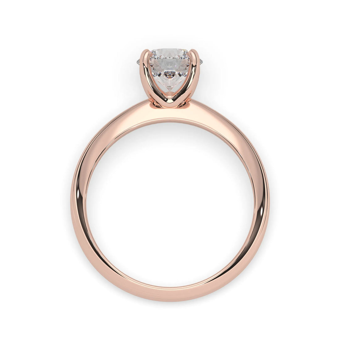 OctaPearl Round Cut Lab Grown Diamond Solitaire Engagement Ring