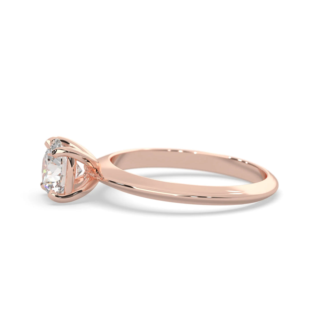 OctaPearl Round Cut Lab Grown Diamond Solitaire Engagement Ring