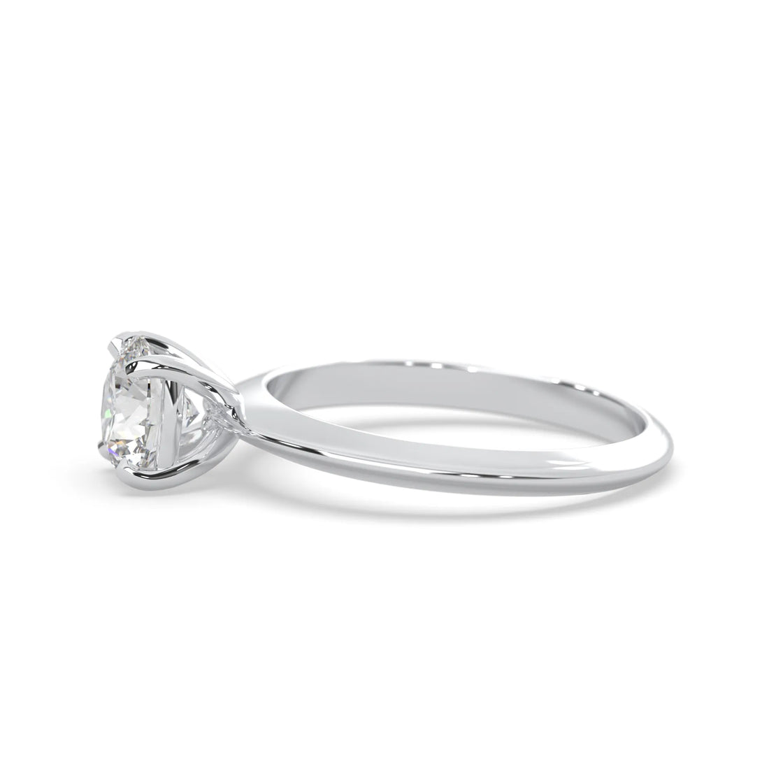 OctaPearl Round Cut Lab Grown Diamond Solitaire Engagement Ring