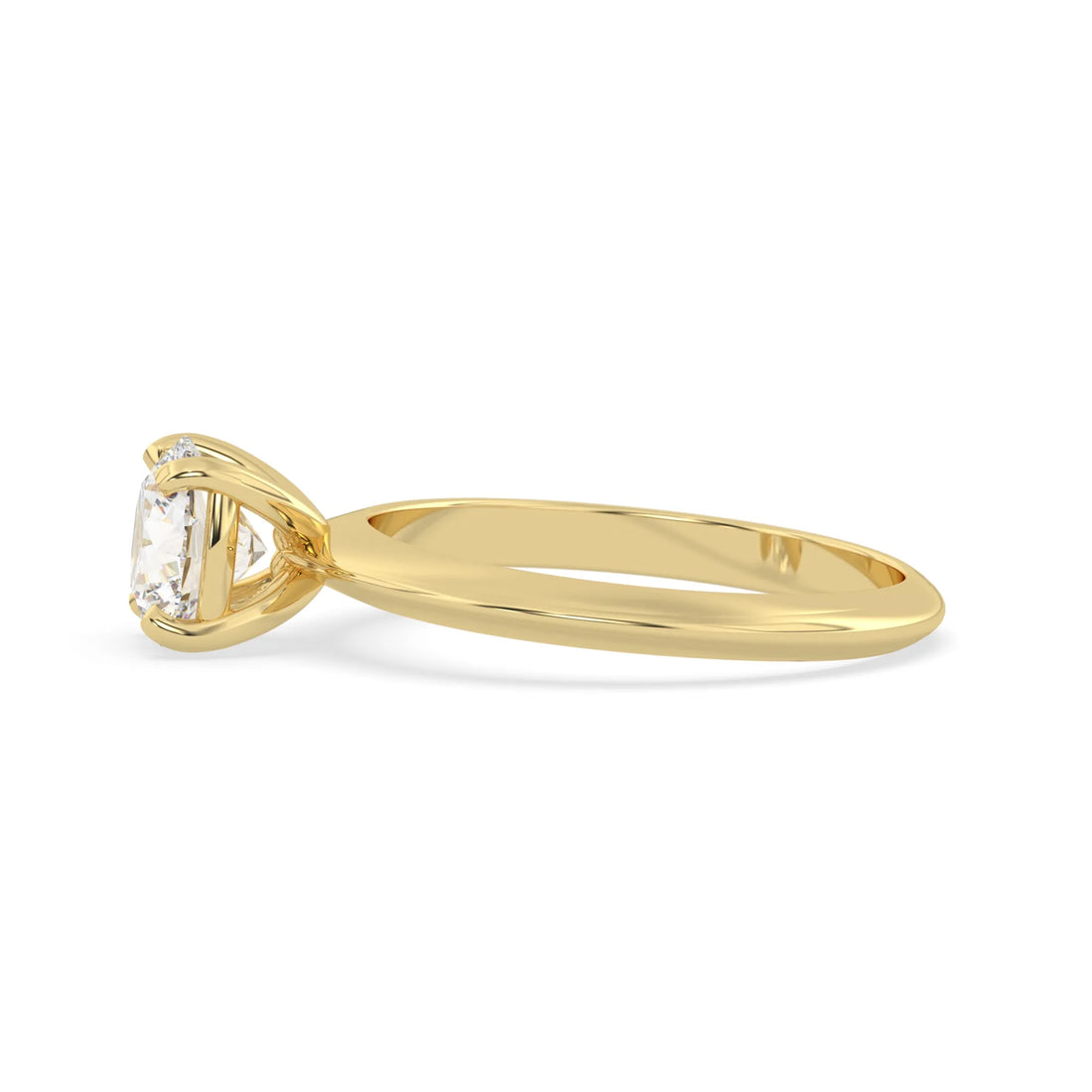 OctaPearl Round Cut Lab Grown Diamond Solitaire Engagement Ring