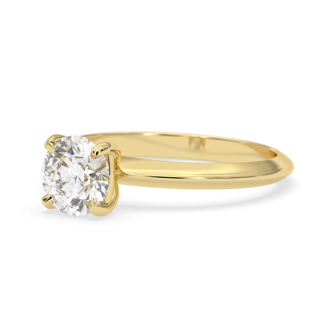 OctaPearl Round Cut Lab Grown Diamond Solitaire Engagement Ring