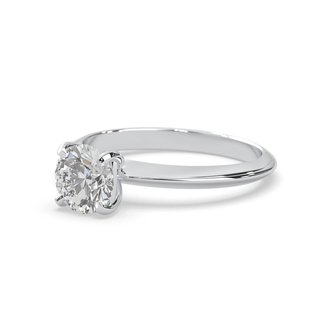 OctaPearl Round Cut Lab Grown Diamond Solitaire Engagement Ring