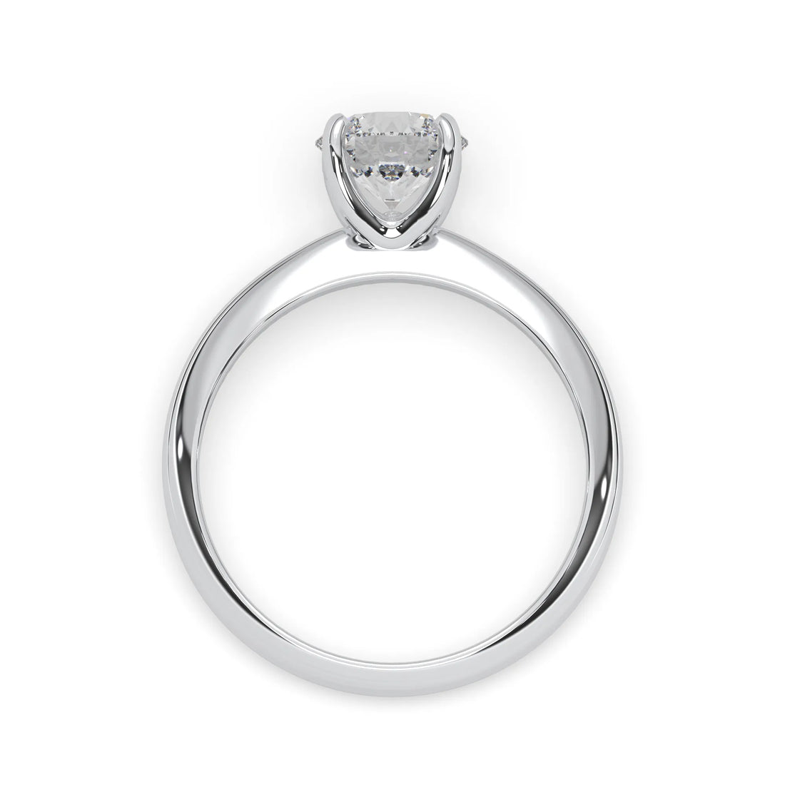 OctaPearl Round Cut Lab Grown Diamond Solitaire Engagement Ring