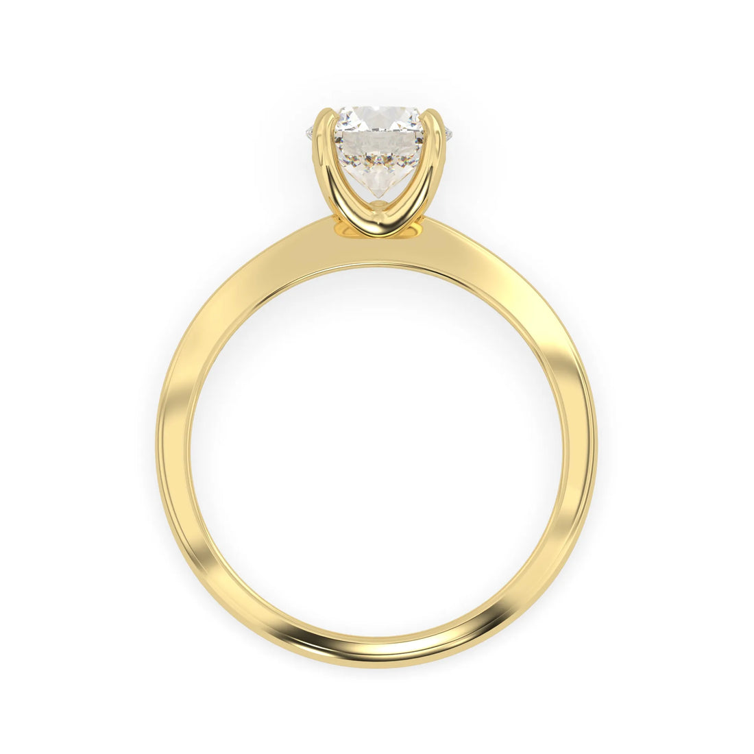 OctaPearl Round Cut Lab Grown Diamond Solitaire Engagement Ring