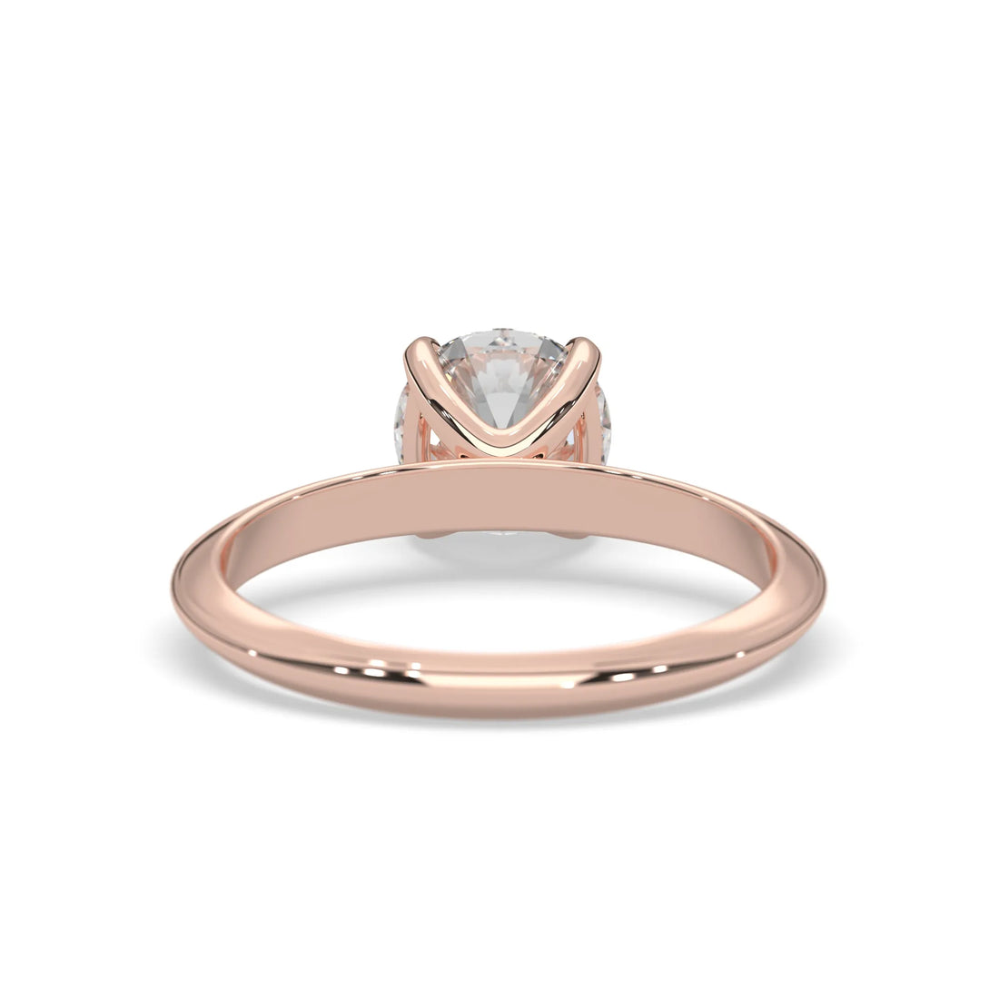 OctaPearl Round Cut Lab Grown Diamond Solitaire Engagement Ring