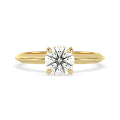 OctaPearl Round Cut Lab Grown Diamond Solitaire Engagement Ring