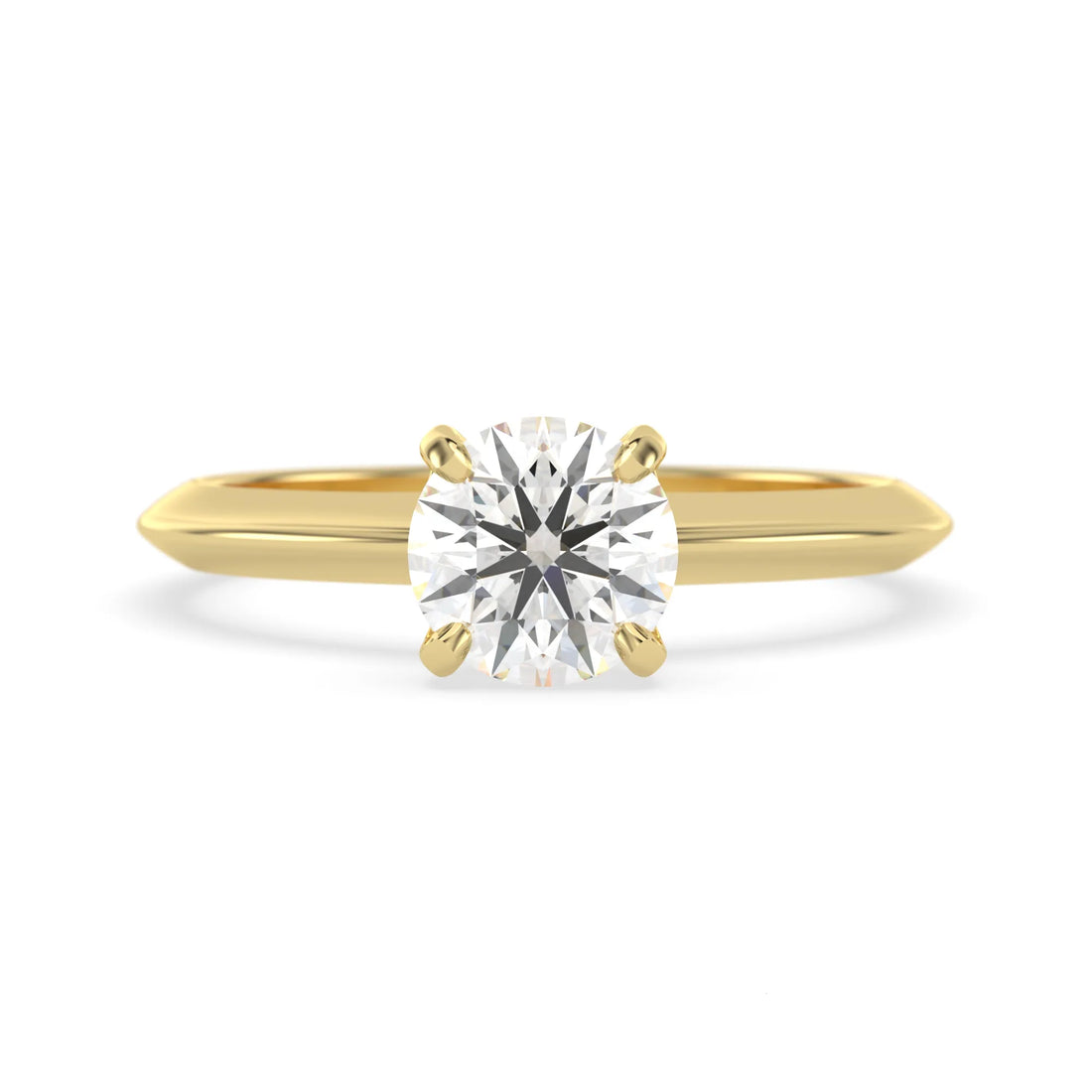 OctaPearl Round Cut Lab Grown Diamond Solitaire Engagement Ring