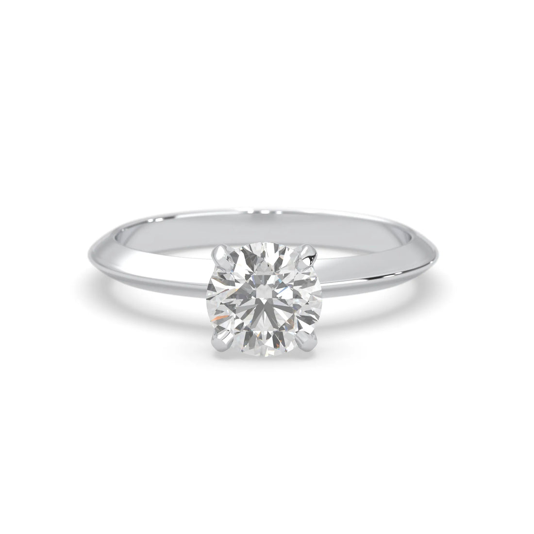 OctaPearl Round Cut Lab Grown Diamond Solitaire Engagement Ring
