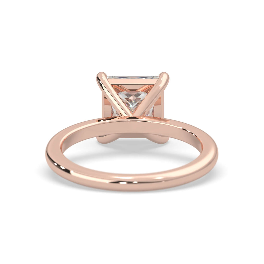 OctaPearl Princess Cut Solitaire Lab Grown Diamond Engagement Ring - Rose Gold