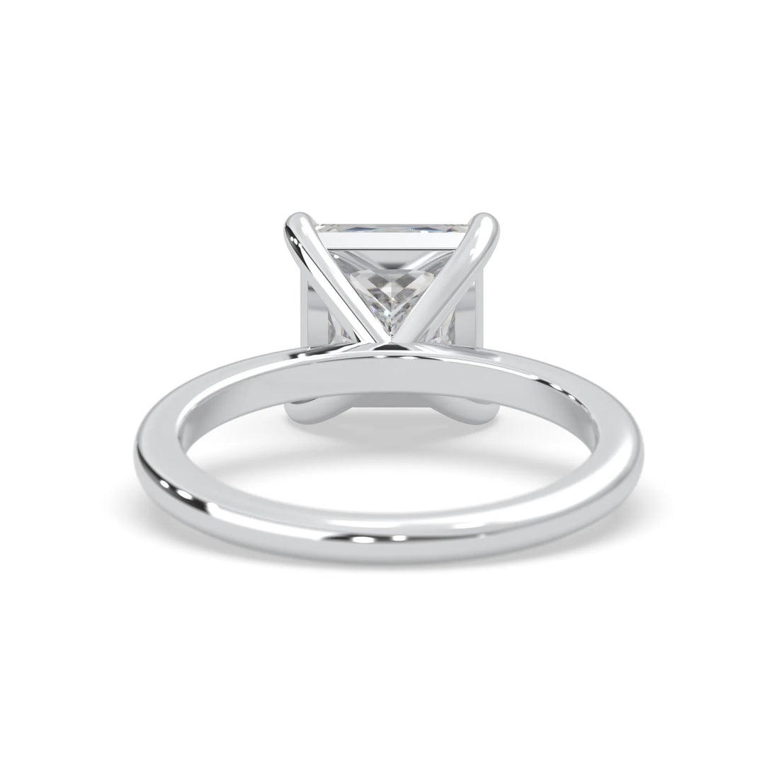 OctaPearl Princess Cut Solitaire Lab Grown Diamond Engagement Ring - White Gold