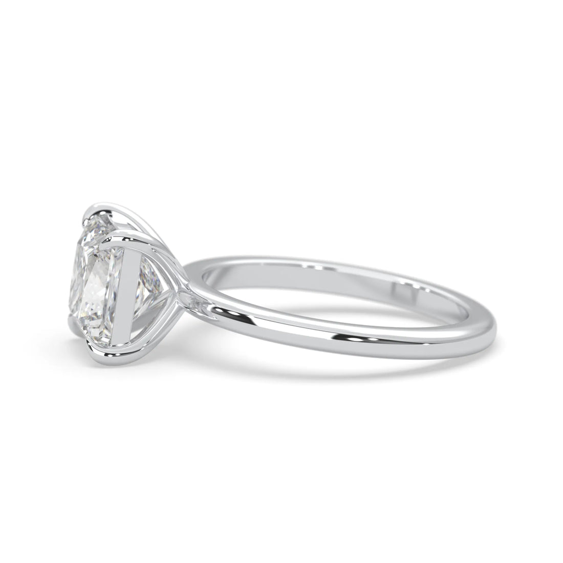 OctaPearl Princess Cut Solitaire Lab Grown Diamond Engagement Ring - White Gold