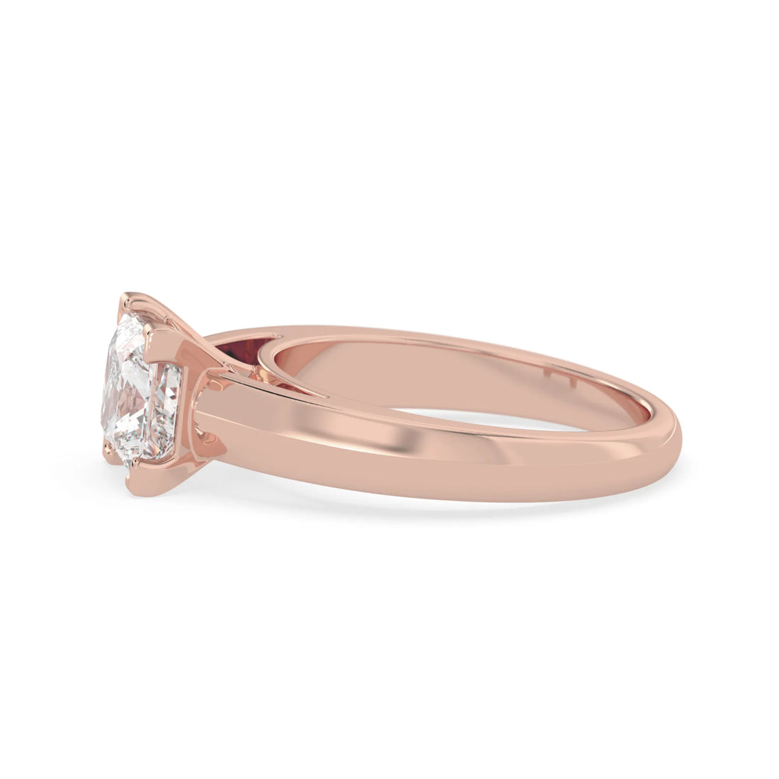 OctaPearl 2 ct Princess Lab Grown Diamond Solitaire Engagement Ring