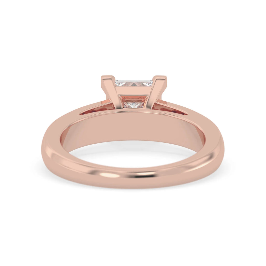 OctaPearl 2 ct Princess Lab Grown Diamond Solitaire Engagement Ring