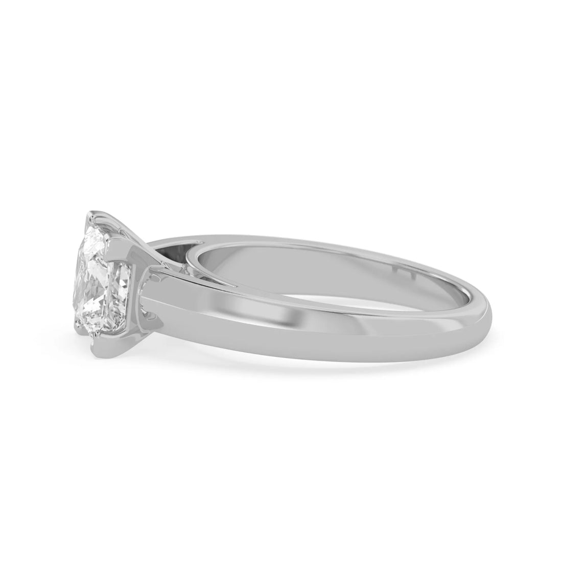 OctaPearl 2 ct Princess Lab Grown Diamond Solitaire Engagement Ring