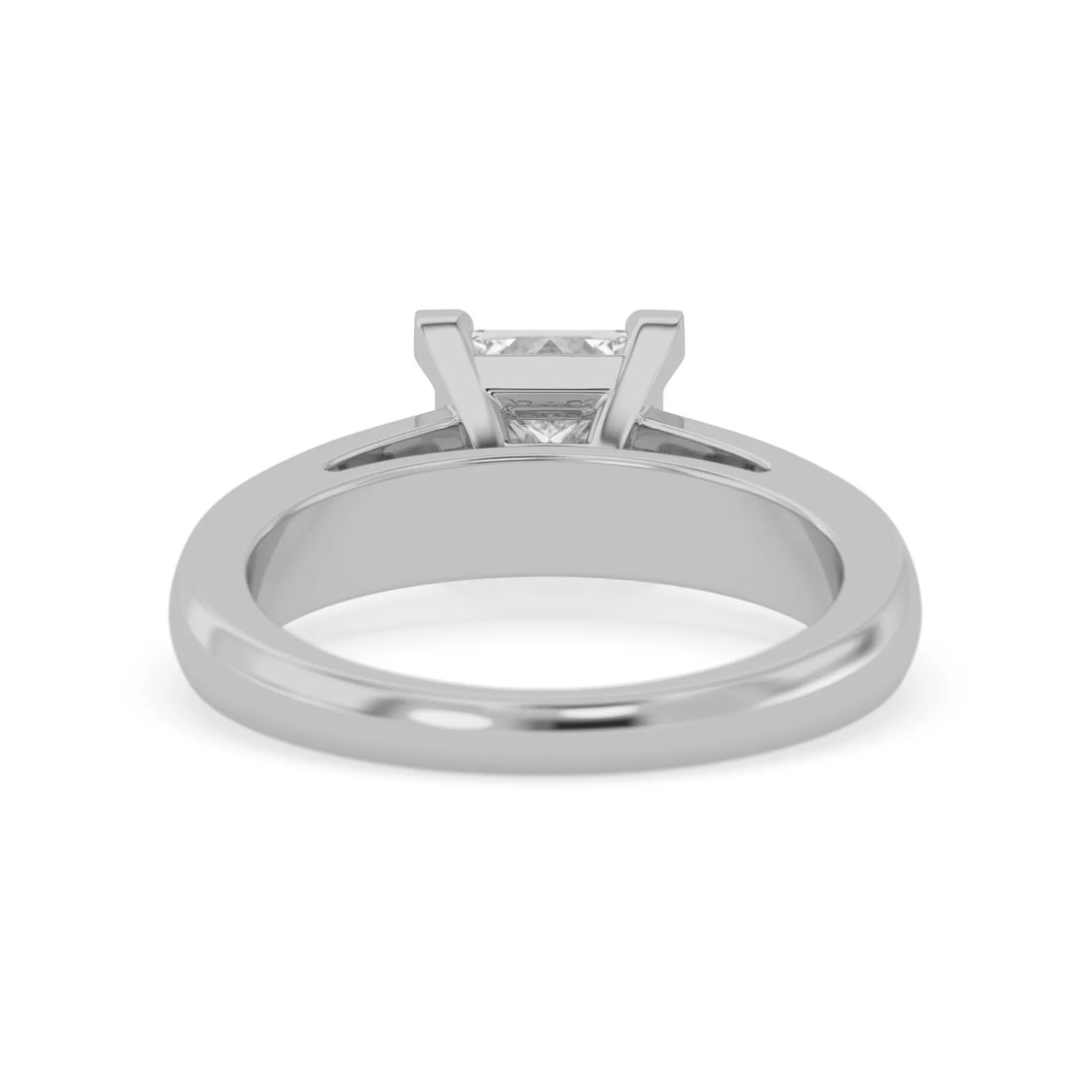 OctaPearl 2 ct Princess Lab Grown Diamond Solitaire Engagement Ring